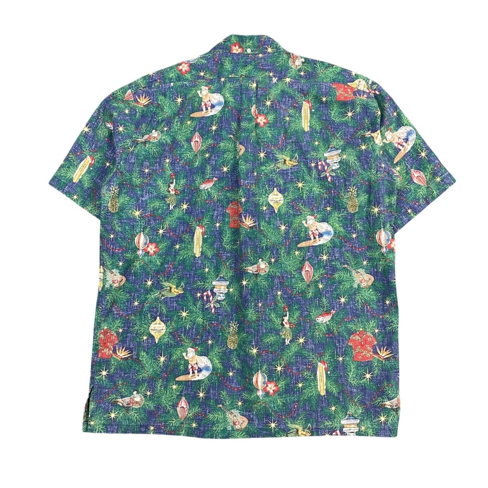 Reyn Spooner Mele Kalikimaka Hawaiian Shirt Men 2XL Blue Christmas 2022 Aloha - Picture 2 of 16